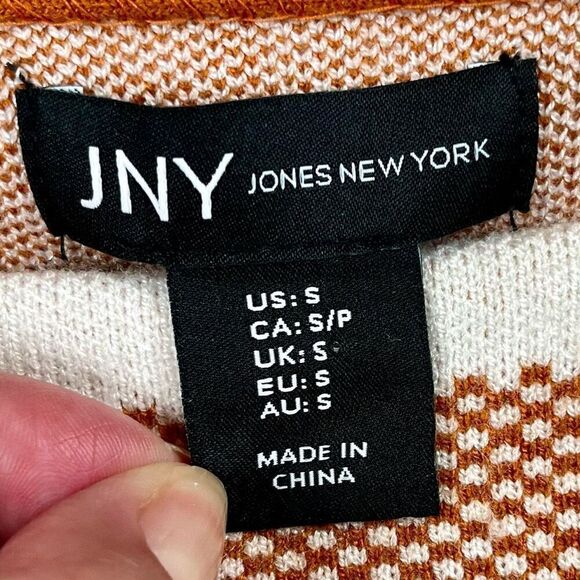Jones New York Plaid Grigham Fall Sweater Small - Picture 10 of 14